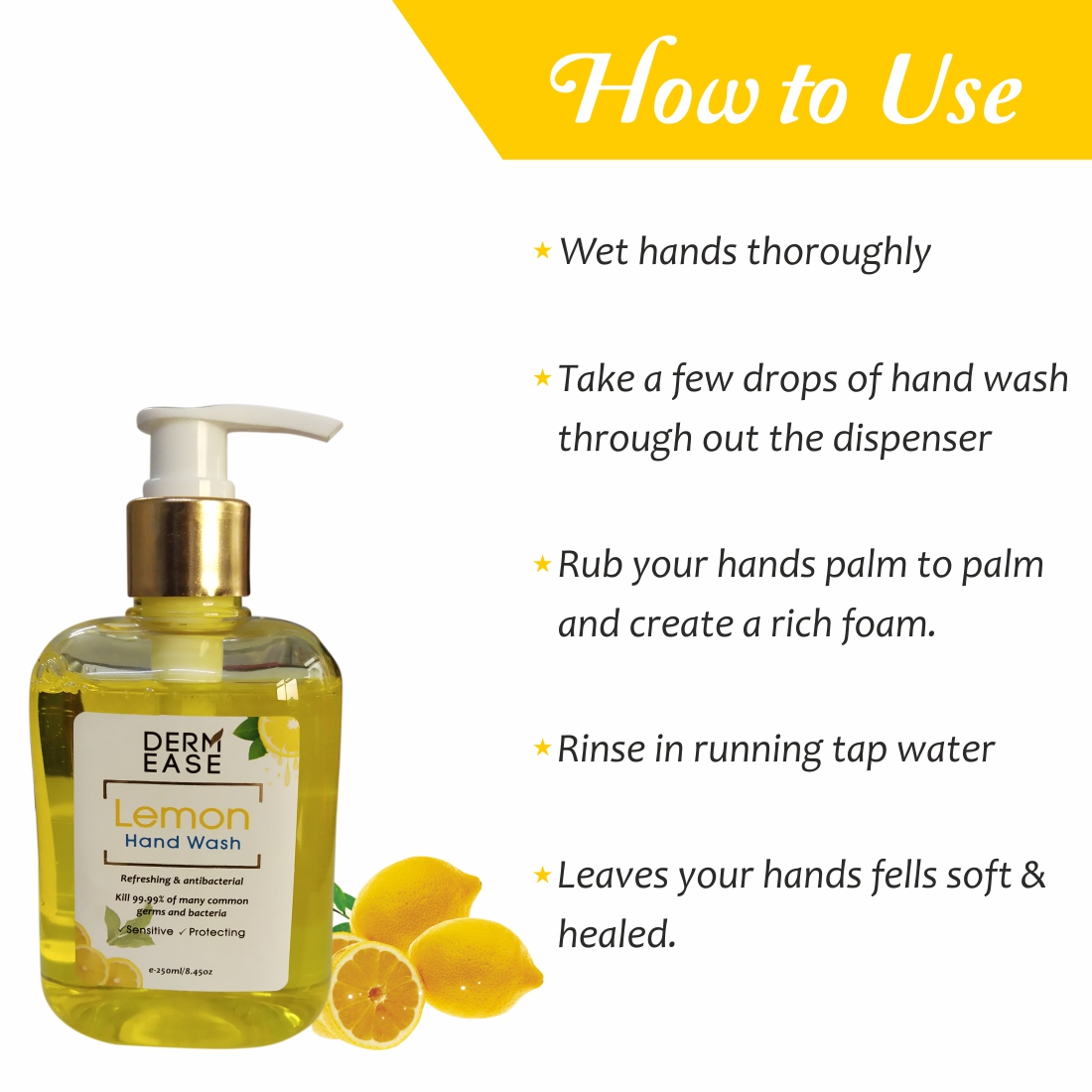 DERM EASE Lemon Hand Wash